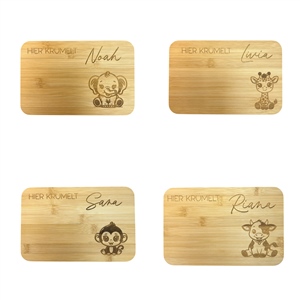 Fruehstuecksbrett Bambus Hier kruemmelt