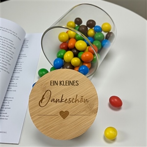 Glas mit Bambusdeckel 320ml